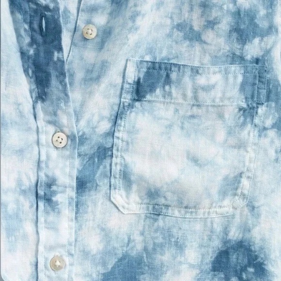 Tuckernuck Faherty NWOT Ocean Dye Malibu Linen Button Up Shirt Small - Picture 5 of 12